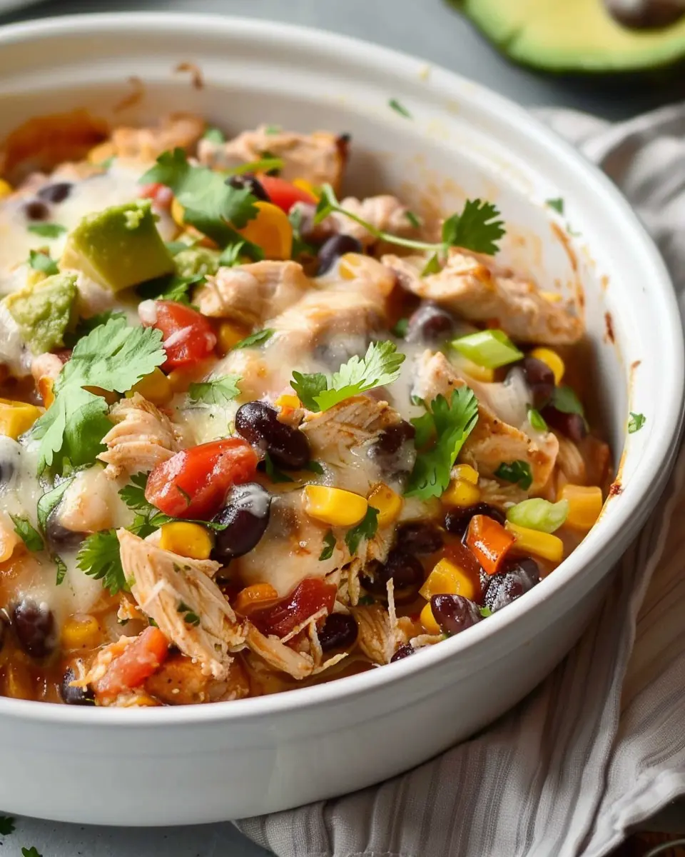 Southwest Chicken Casserole: Easy Comfort Food with Turkey Bacon
