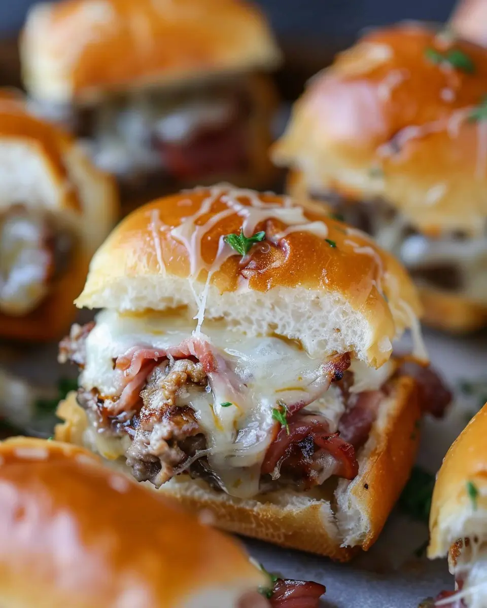 Easy French Dip Sliders: Indulgent Turkey Bacon and Beef Bliss