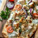 Greek Chicken Flatbread
