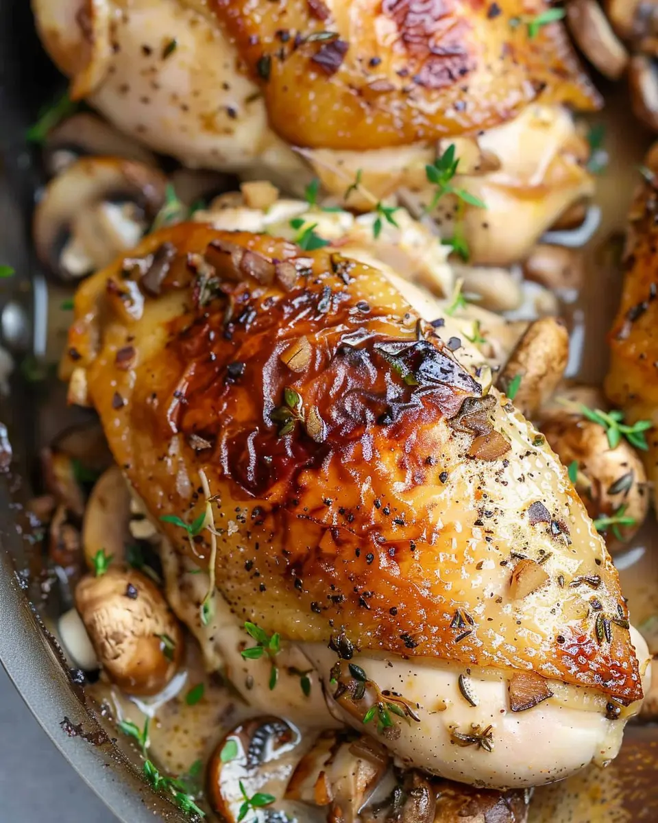 Mushroom Stuffed Chicken: Juicy Recipe with Turkey Bacon Delight