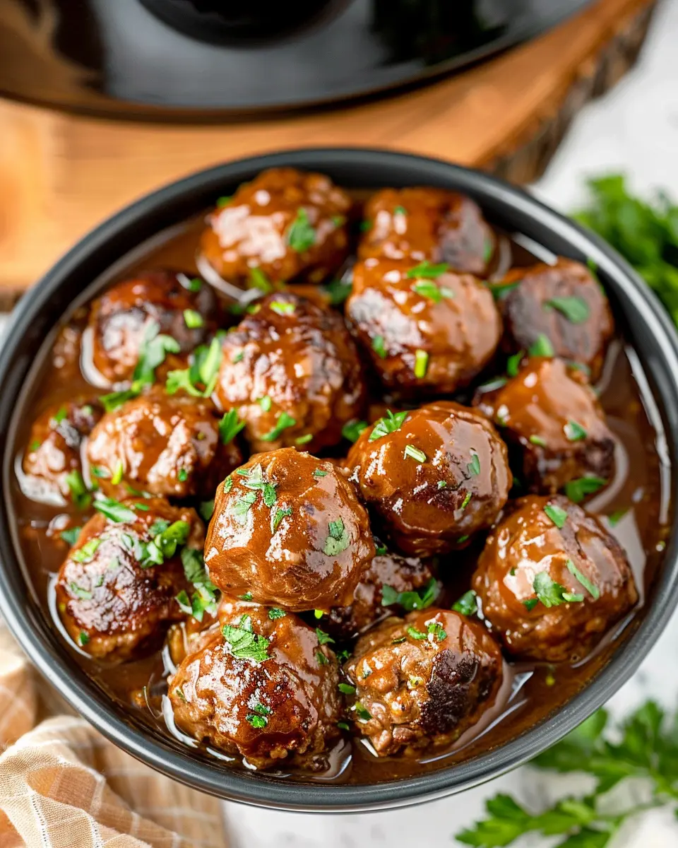 Slow Cooker Salisbury Steak Meatballs: Juicy Comfort Food Delight