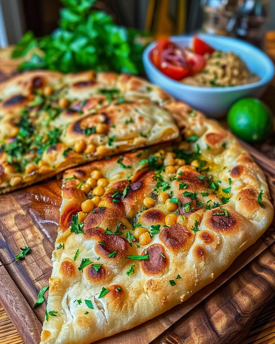 Crispy Chickpea Flatbread: Easy Mediterranean Flavors at Home