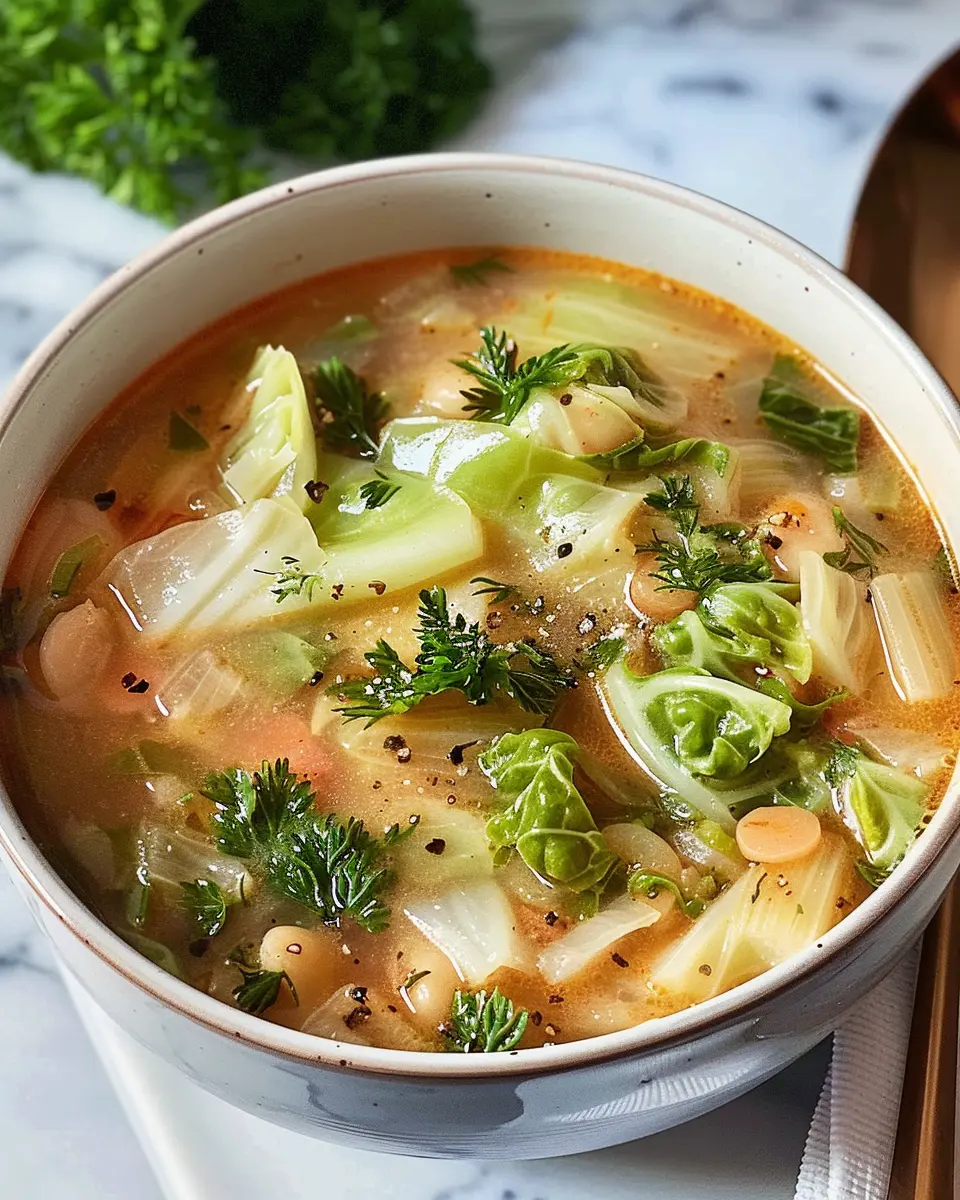 Garlicky Cabbage Soup: A Comforting Twist with Turkey Bacon