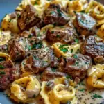 Cracked Garlic Steak Tortellini in Creamhouse Sauce Bliss