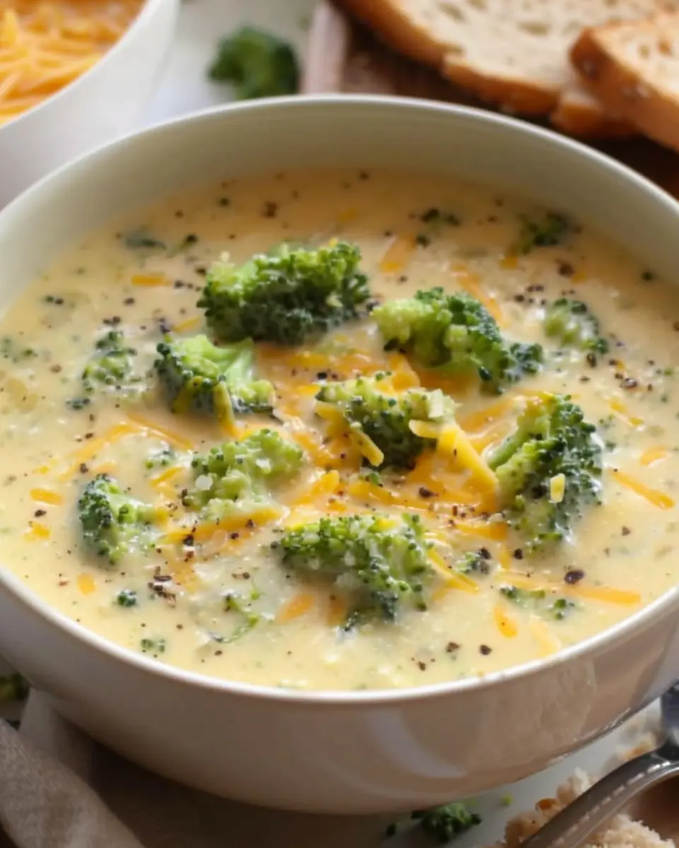 Broccoli Cheese Soup: The Best Comfort Food with Turkey Bacon