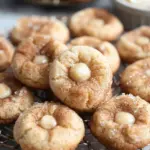 Eggnog Snickerdoodle Thumbprint Cookies