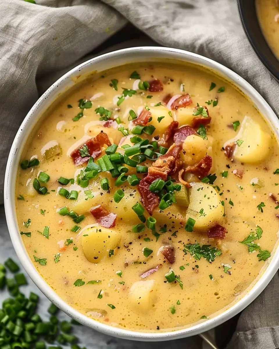 Cajun Potato Soup: Deliciously Creamy with Turkey Bacon and Chicken Ham