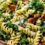 Kale Caesar Pasta Salad