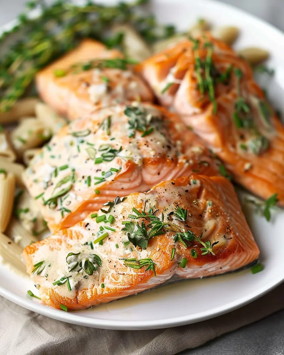 Boursin Salmon: Easy Recipe with Turkey Bacon and Fresh Herbs