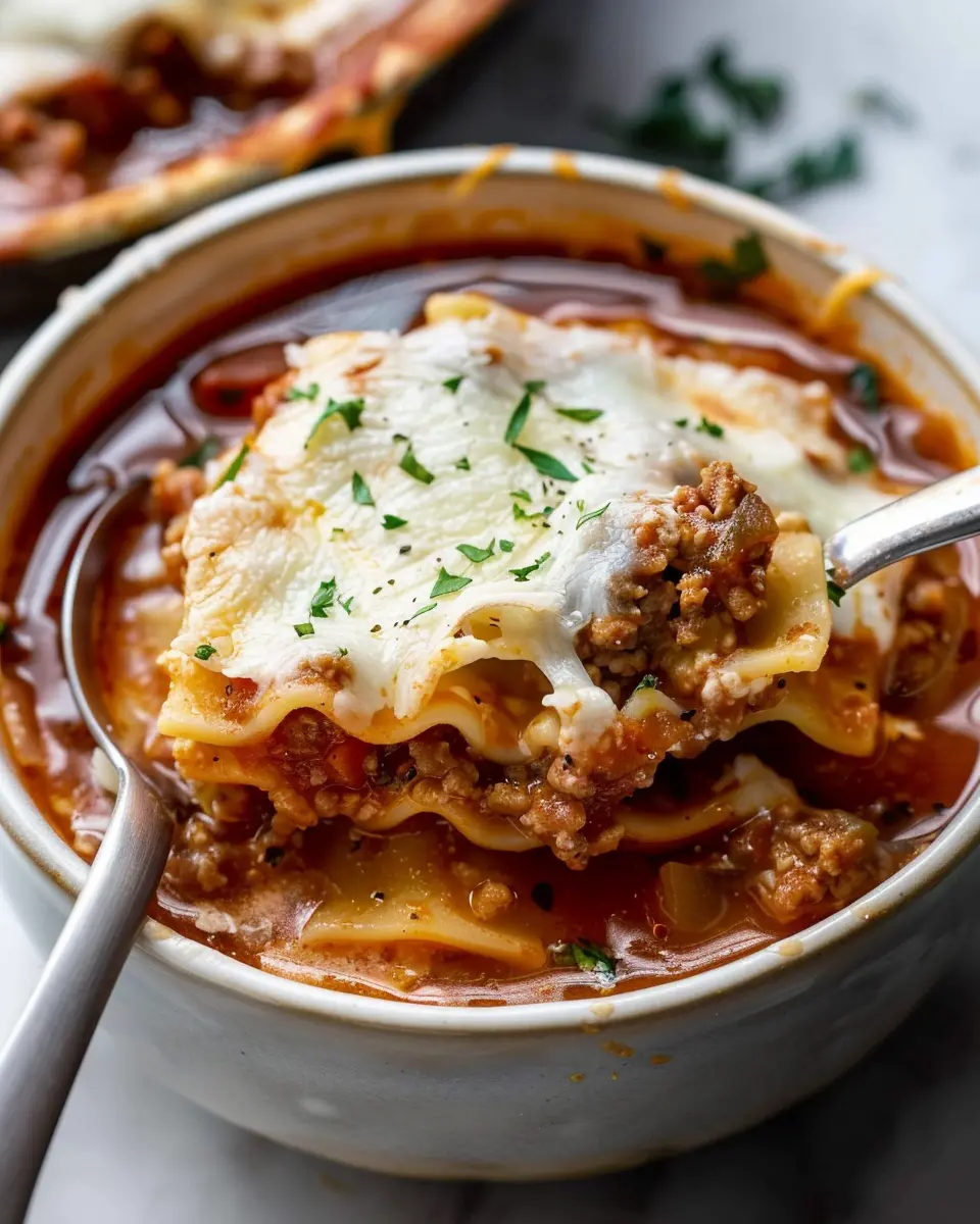 Easy Lasagna Soup Recipe: A Comforting Twist with Turkey Bacon and Chicken Ham