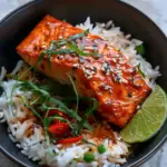 25 Minute Spicy Salmon with Coconut Rice