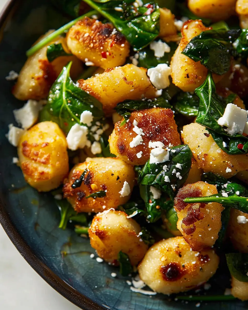 Crispy Gnocchi with Spinach and Feta: A Deliciously Easy Dish