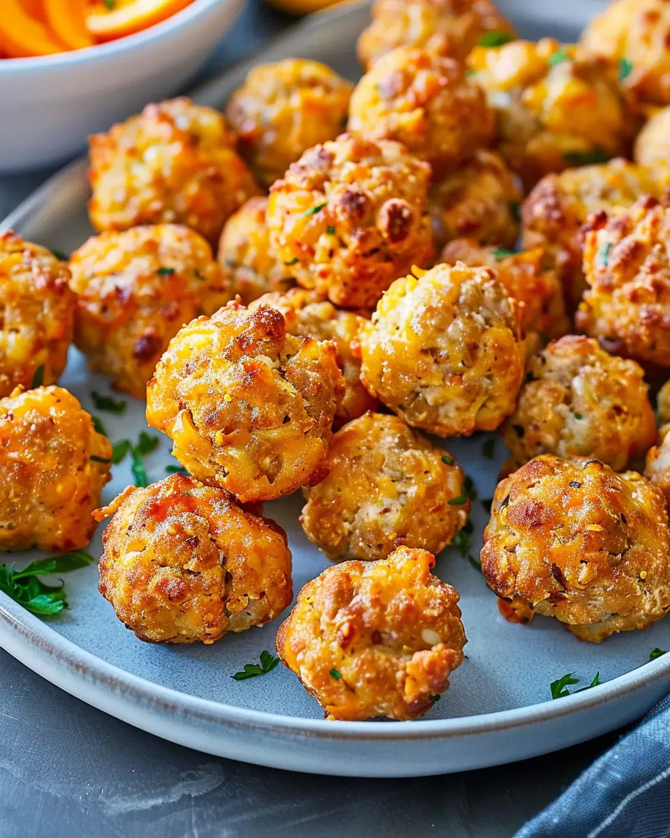Sausage Balls: Easy Cheesy Beef Delight with Turkey Bacon