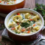 Creamy Chicken Tortellini Soup