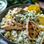 Dump-and-Bake Chicken Tzatziki Rice