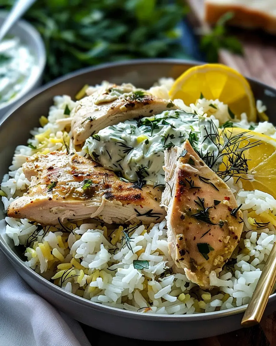 Dump-and-Bake Chicken Tzatziki Rice: Easy Comfort in One Dish