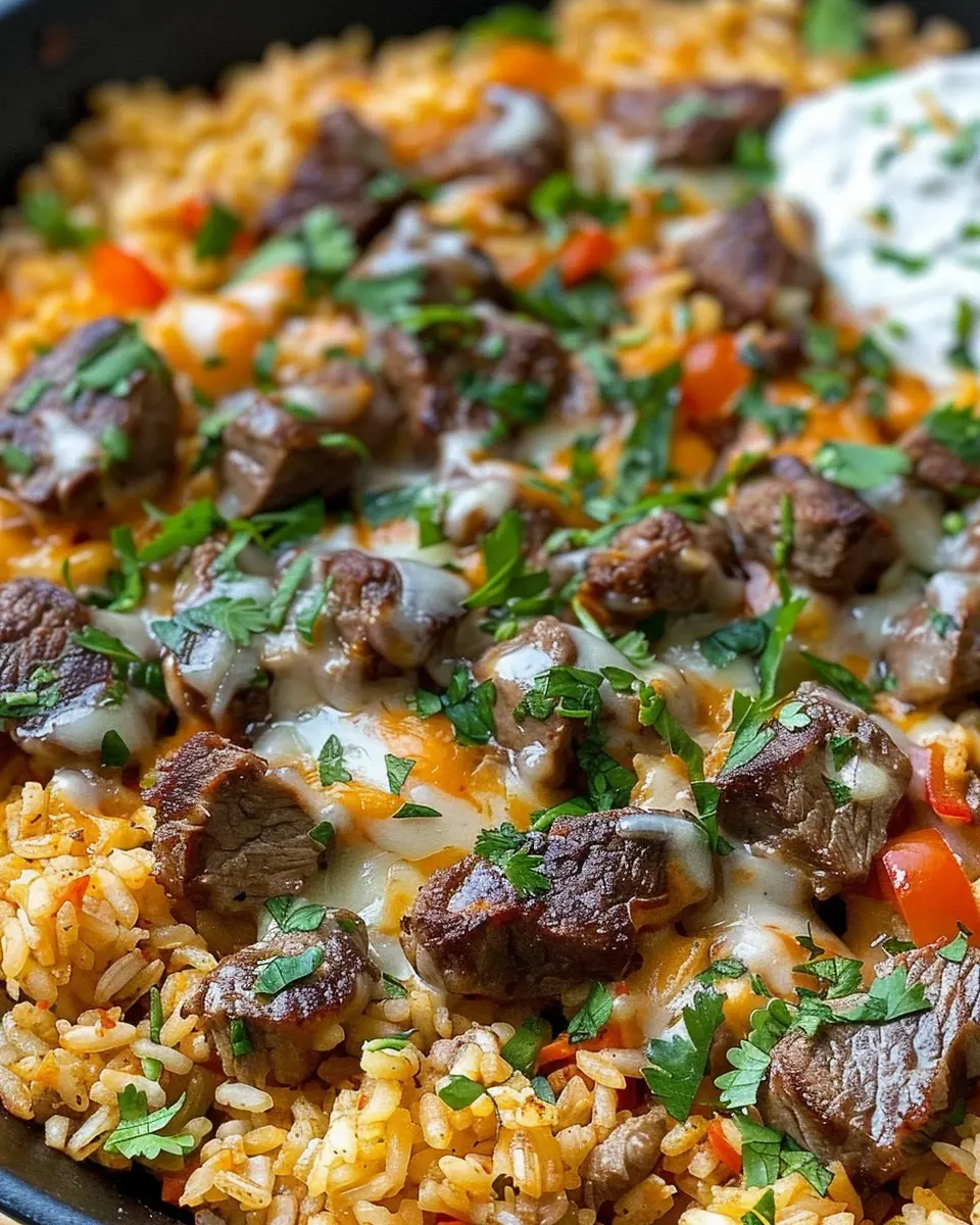 Cheesy Steak Queso Rice Skillet: The Indulgent Comfort Meal