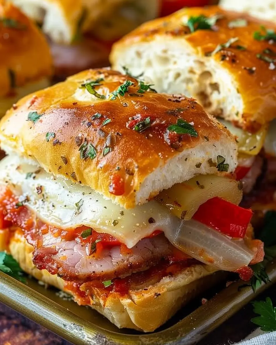 Hot Italian Sub Sliders: Easy Recipe with Turkey Bacon &amp; Chicken Ham