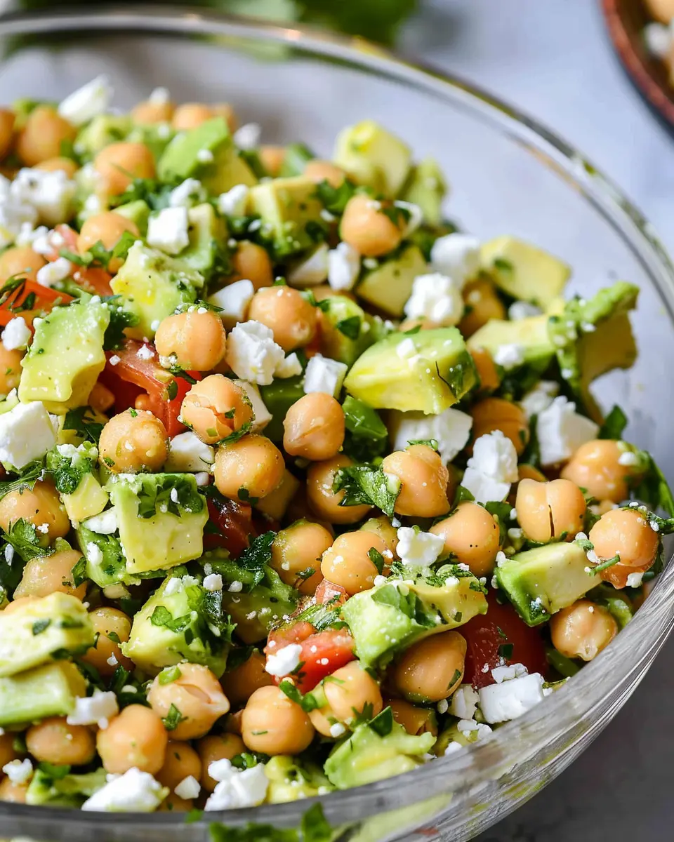 Chickpea, Avocado, &amp; Feta Salad: A Refreshing and Easy Recipe