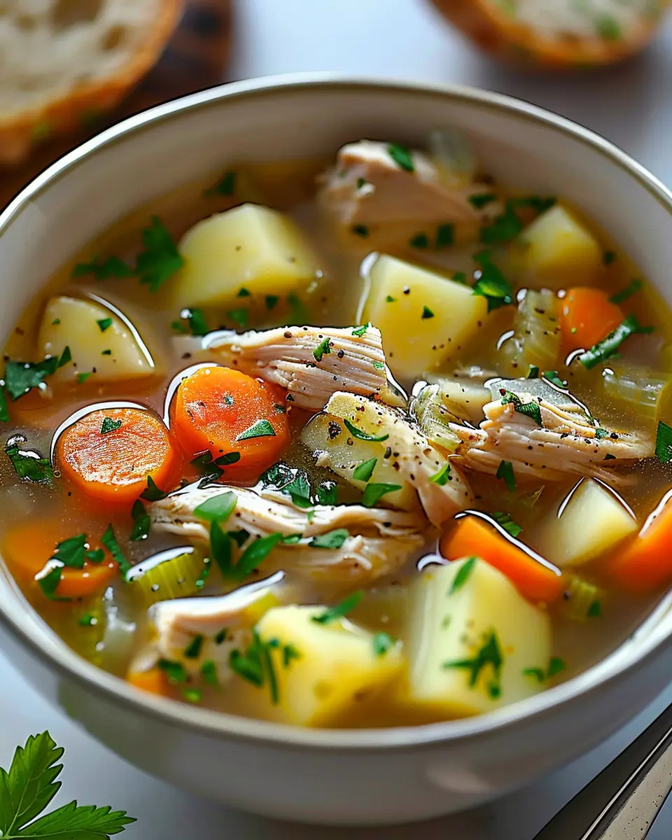 Comforting Chicken Soup with Potatoes: Easy Recipe for Home Chefs