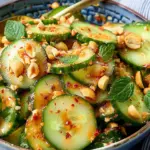 Cucumber Salad with Spicy Peanut Sauce