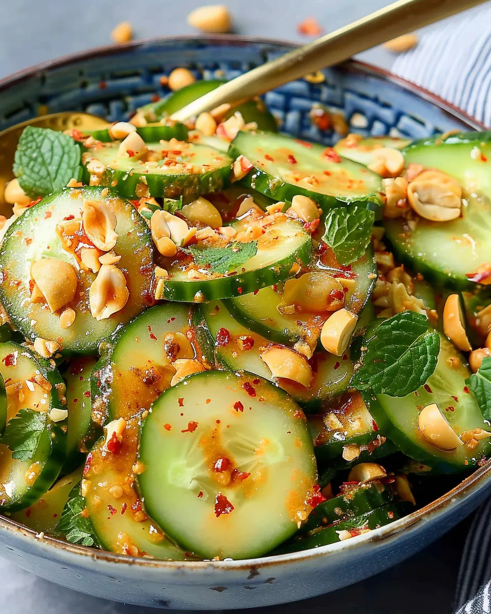 Cucumber Salad with Spicy Peanut Sauce: A Fresh, Easy Delight