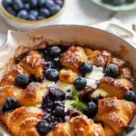 Blueberry Croissant French Toast Bake