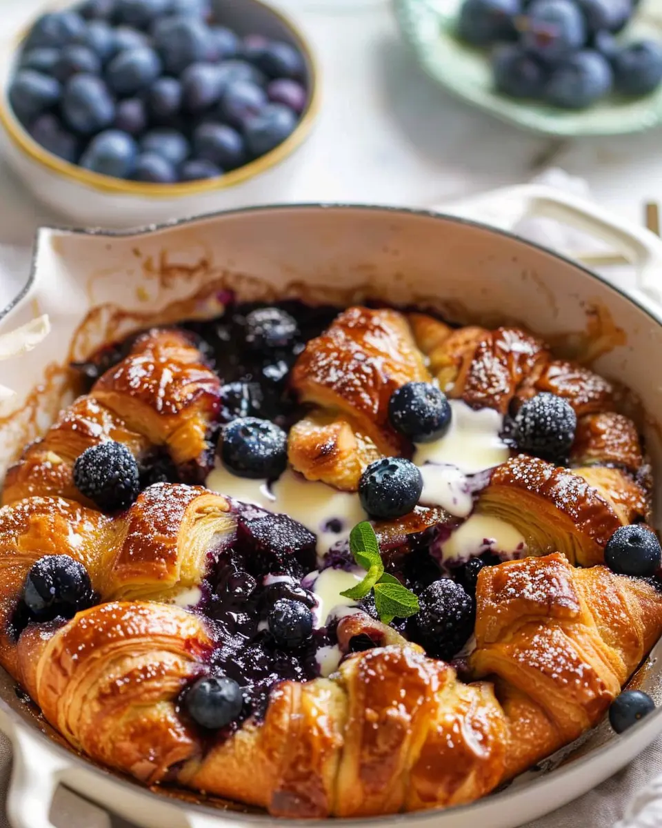 blueberry croissant french toast bake for an indulgent morning delight