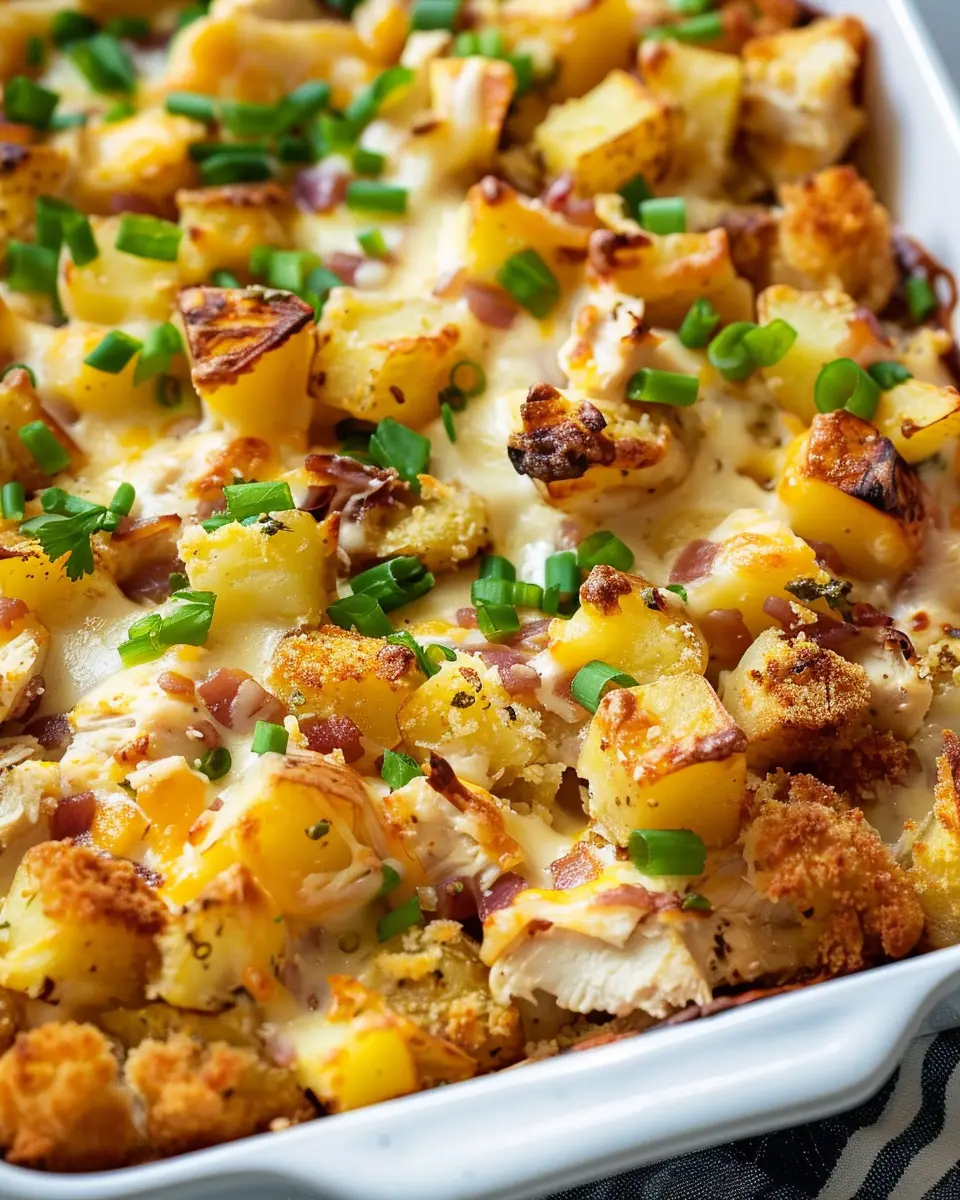 Loaded Chicken and Potato Casserole: Indulgent Comfort Food Bliss