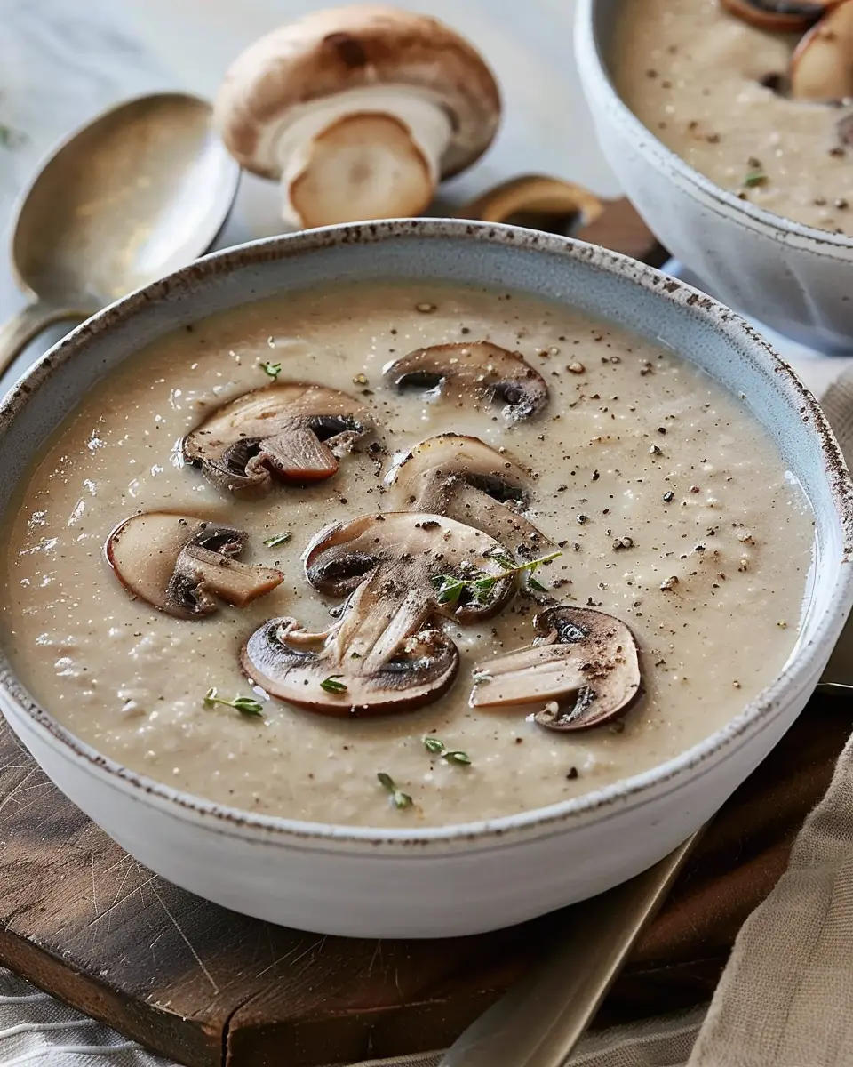 Cream of Mushroom Soup: Easy Comfort with Turkey Bacon Twist