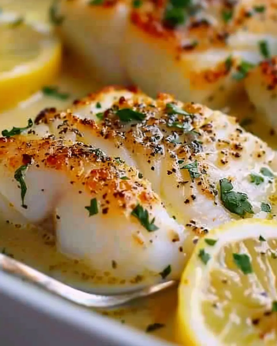 Tasty Baked Cod in Coconut Lemon Cream Sauce: A Simple Delight