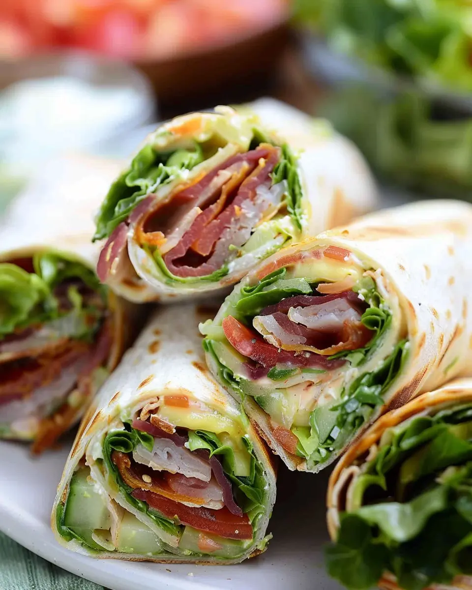 BLT Wrap Sandwiches: Easy Turkey Bacon Delight for Foodies