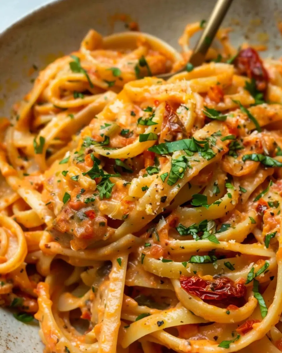 vegan creamy sun dried tomato pasta: a deliciously easy recipe