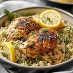 Slow Cooker Lemon Herb Chicken and Rice