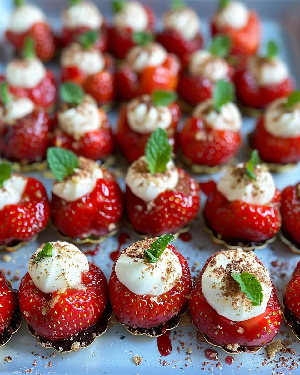 Deviled Strawberries: Easy Appetizer with Turkey Bacon Twist