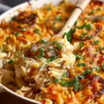 French Onion Chicken Orzo Casserole Recipe