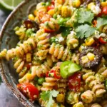 Street Corn Pasta Salad with Cilantro Pesto