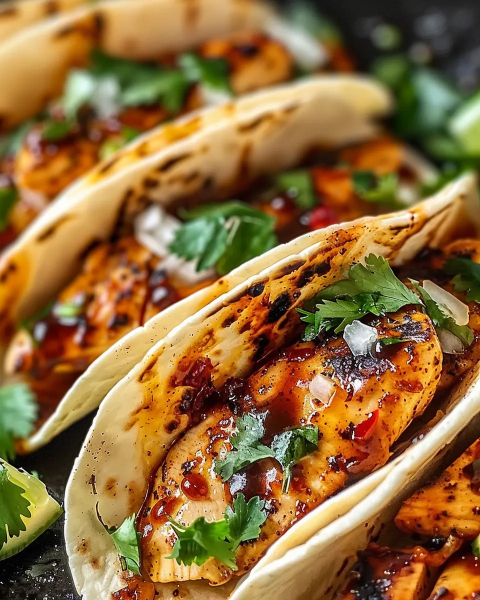 Garlic Butter Honey BBQ Chicken Tacos: A Juicy Homemade Delight