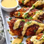 Pretzel Crusted Chicken with Cheddar-Mustard Sauce