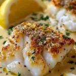 Tasty Baked Cod in Coconut Lemon Cream Sauce