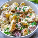 Creamy Garlic Roasted Potato Salad