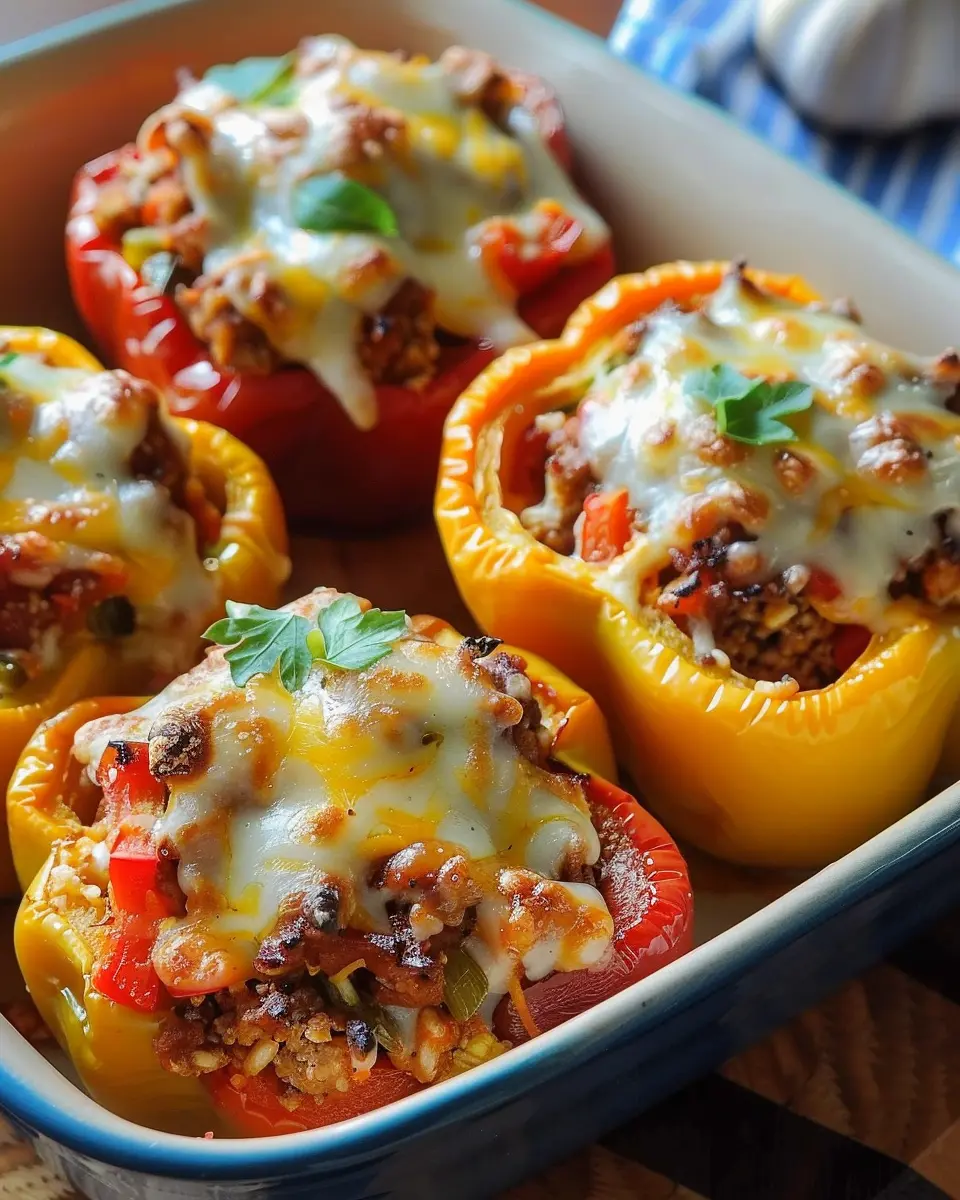 Stuffed Peppers: Easy Turkey Bacon and Chicken Ham Delight