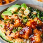Crispy Bang Bang Salmon Bites Bowls