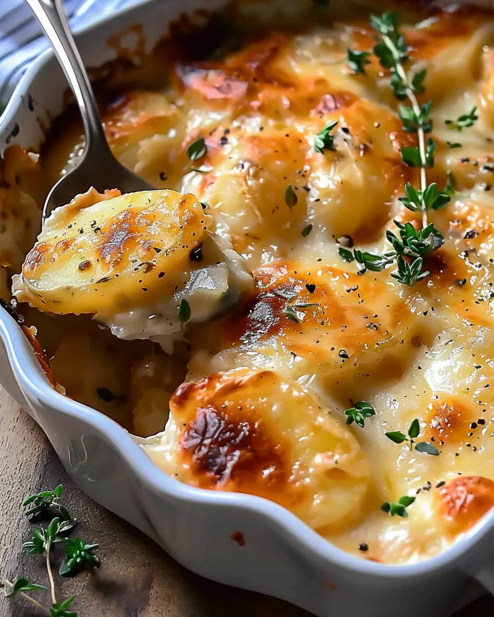 Garlicky Scalloped Potatoes with Turkey Bacon: The Best Comfort Dish