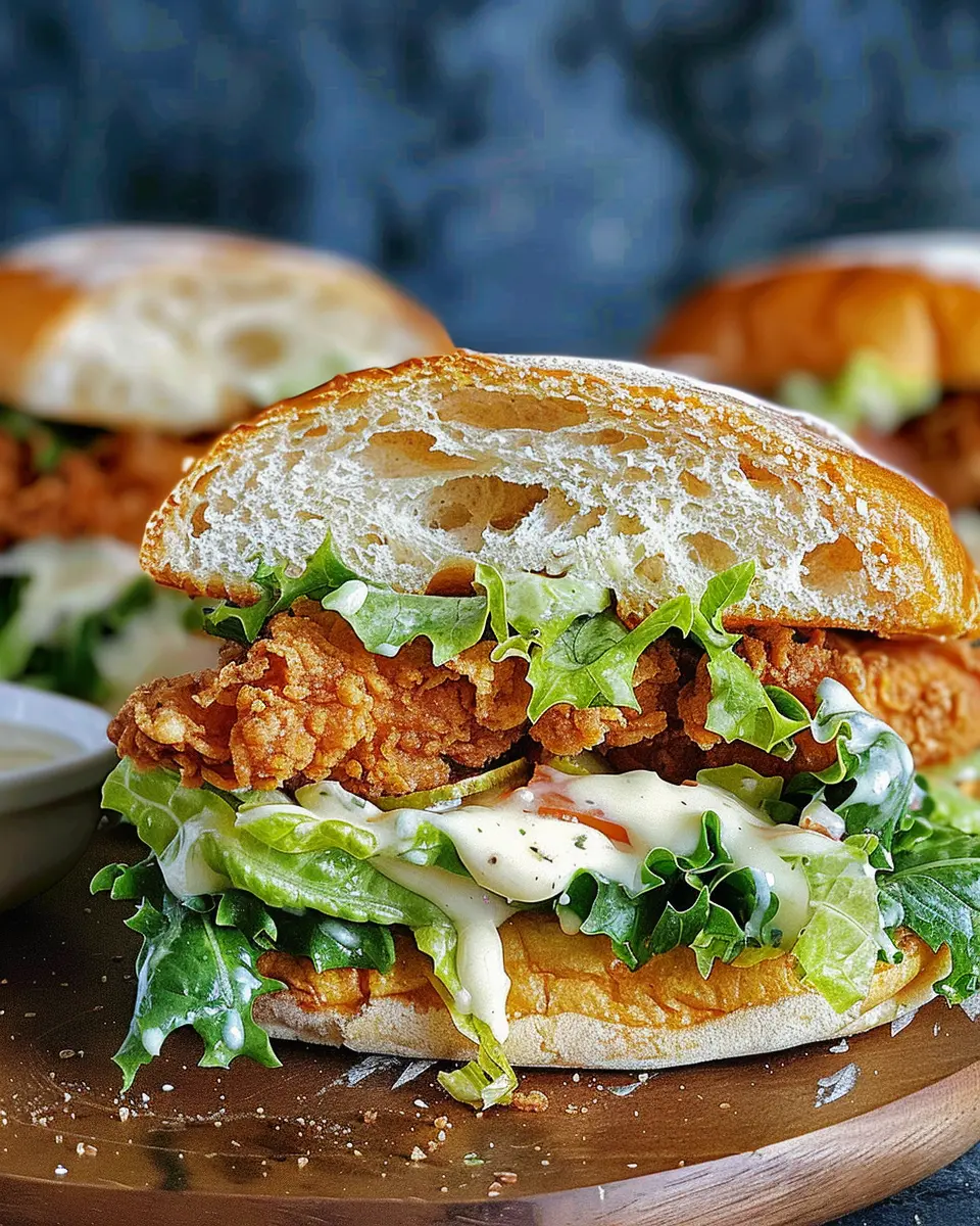 crispy chicken caesar sandwich