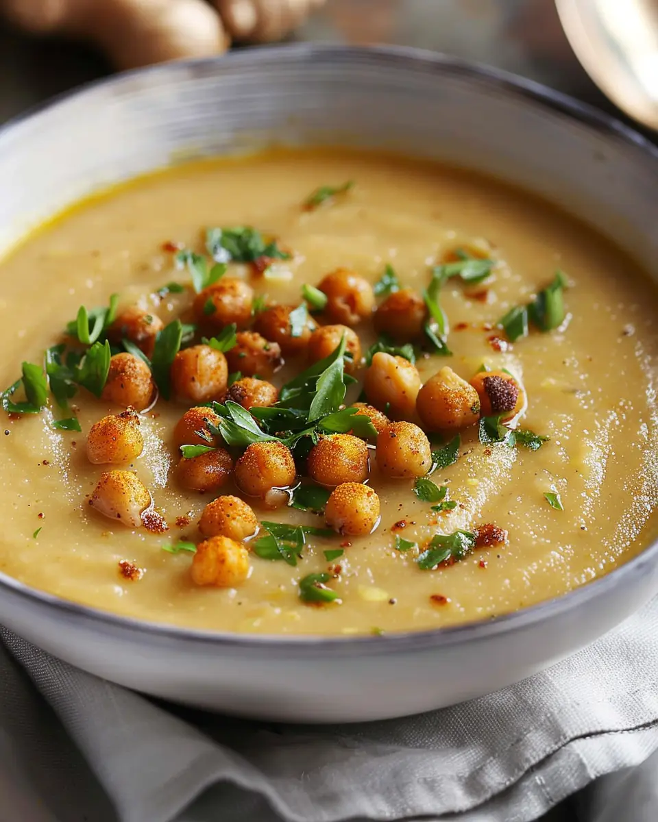 Parsnip and ginger soup: Best recipe with spiced roast chickpeas