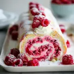 Raspberry Roll Cake