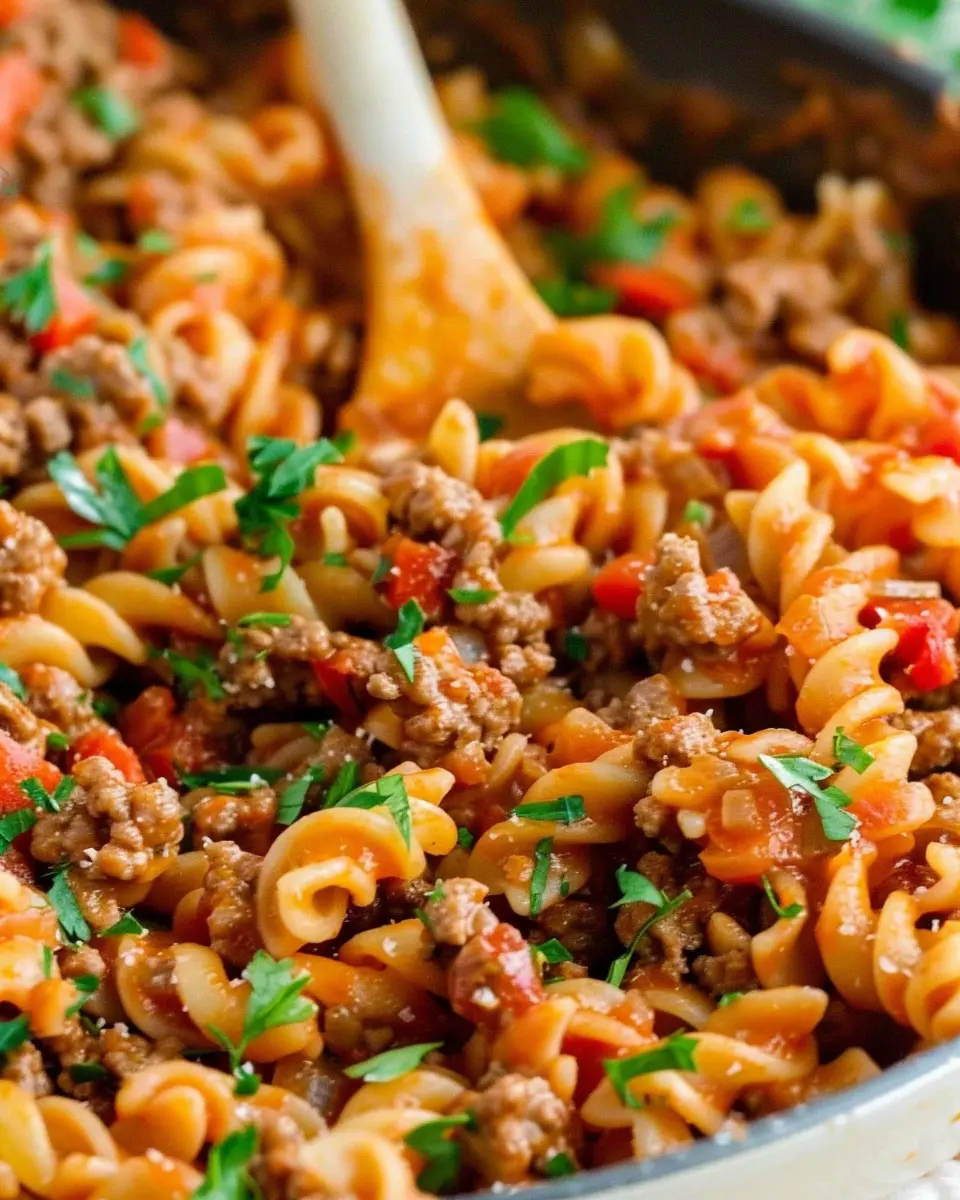 Easy Ground Beef Pasta Skillet: A Quick and Delightful Dinner