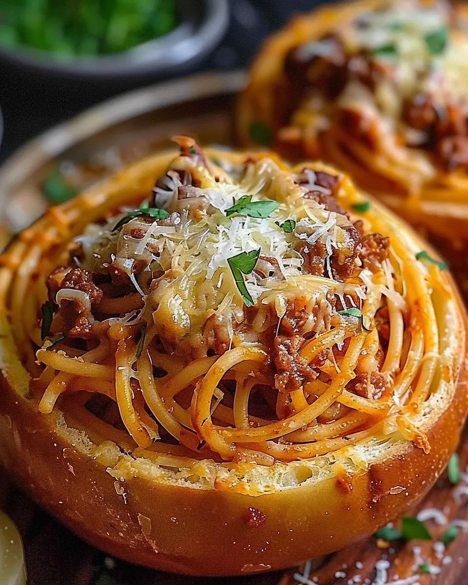 Spaghetti Garlic Bread Bowl: An Easy Indulgent Twist on Comfort Food