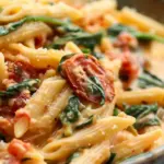 One-Pot Spinach Tomato Pasta